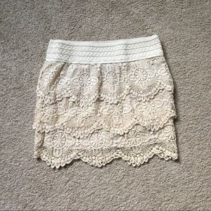 Wet Seal Crochet Skirt - M- Perfect Halloween!